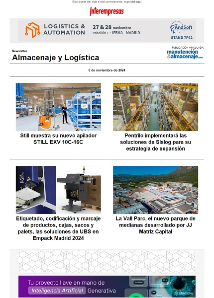 Newsletter Almacenaje y Logística