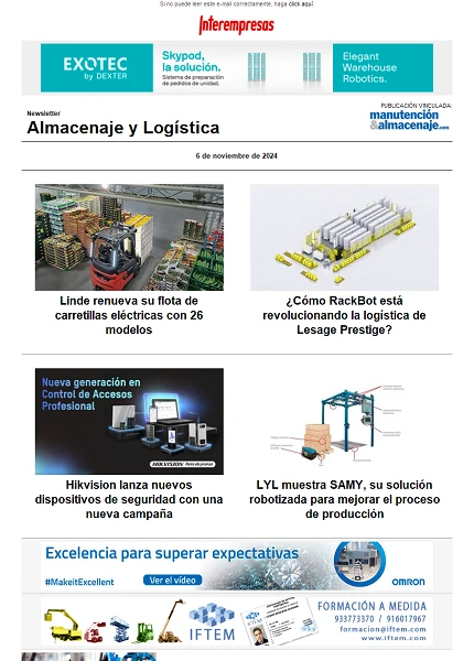 Newsletter Almacenaje y Logística