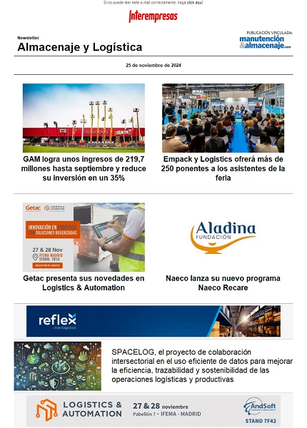 Newsletter Almacenaje y Logística