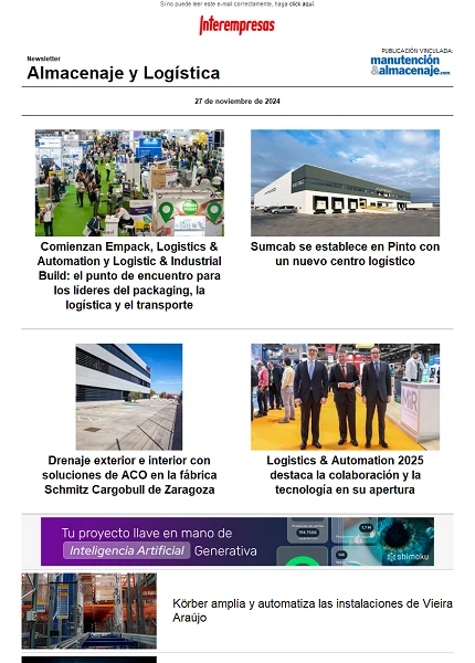 Newsletter Almacenaje y Logística