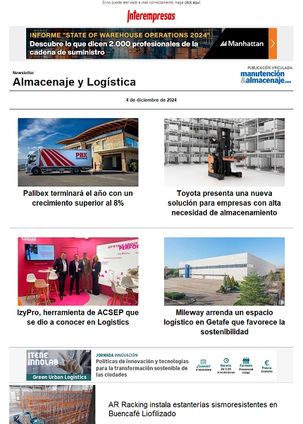 Newsletter Almacenaje y Logística