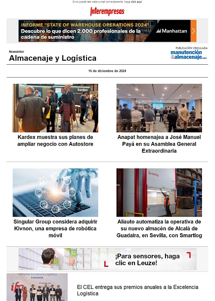 Newsletter Almacenaje y Logística