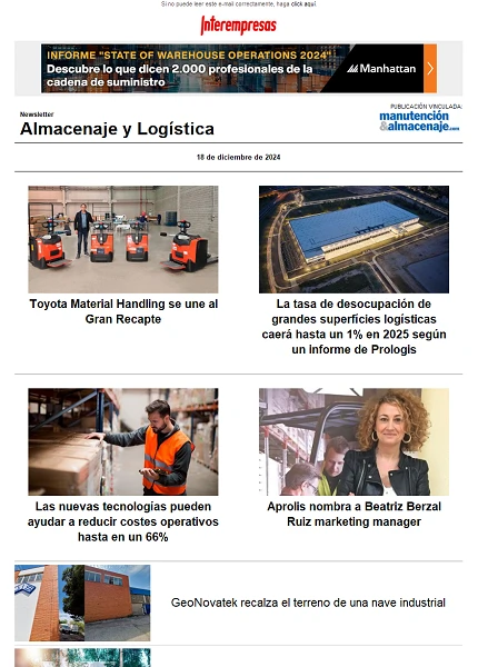 Newsletter Almacenaje y Logística