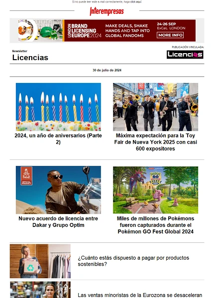 Newsletter de Licencias