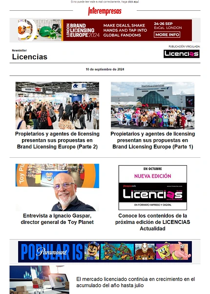 Newsletter de Licencias