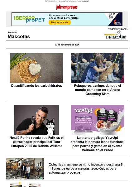 Newsletter Mascotas