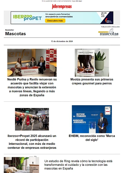 Newsletter Mascotas