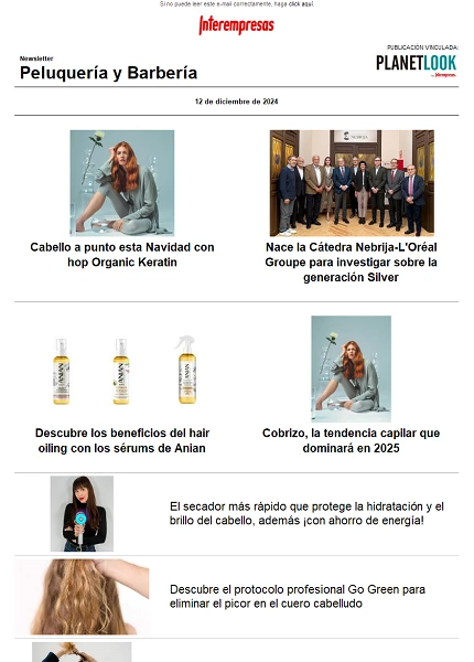 Newsletter Peluquería