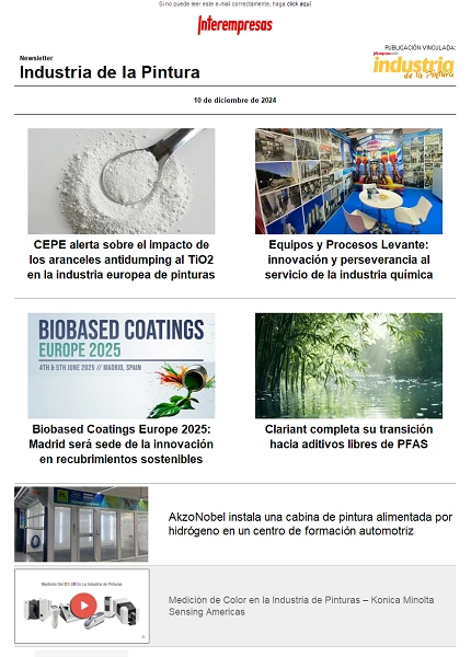 Newsletter Industria de la Pintura