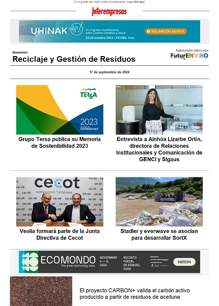 Newsletter Reciclaje y Gestión de Residuos