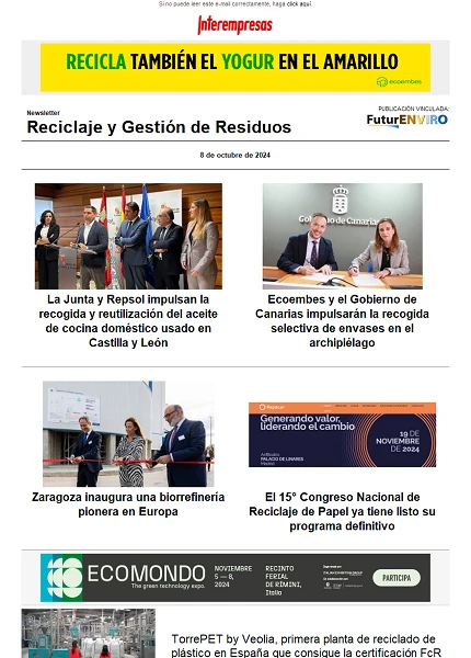 Newsletter Reciclaje y Gestión de Residuos