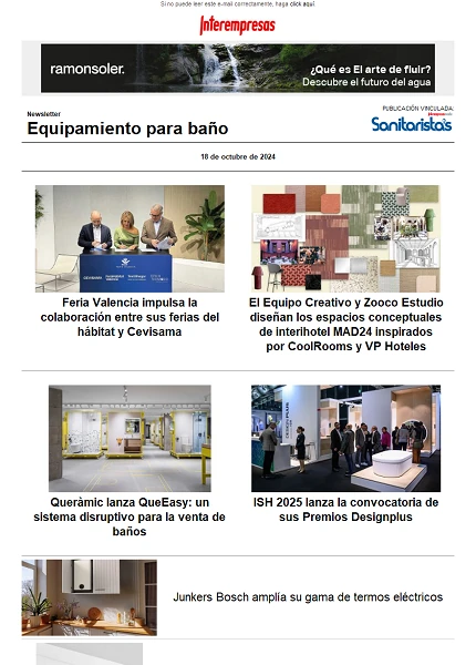 Newsletter Equipamiento para baño