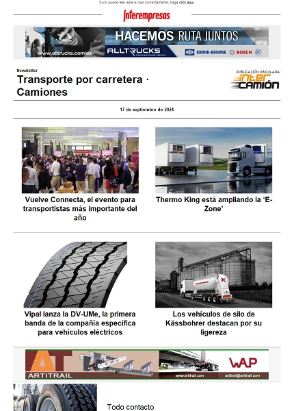 Newsletter Transporte por Carretera · Camiones