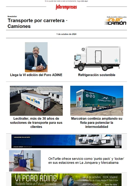 Newsletter Transporte por Carretera · Camiones