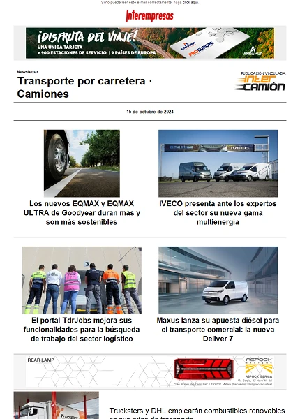 Newsletter Transporte por Carretera · Camiones