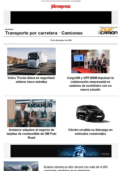 Newsletter Transporte por Carretera · Camiones