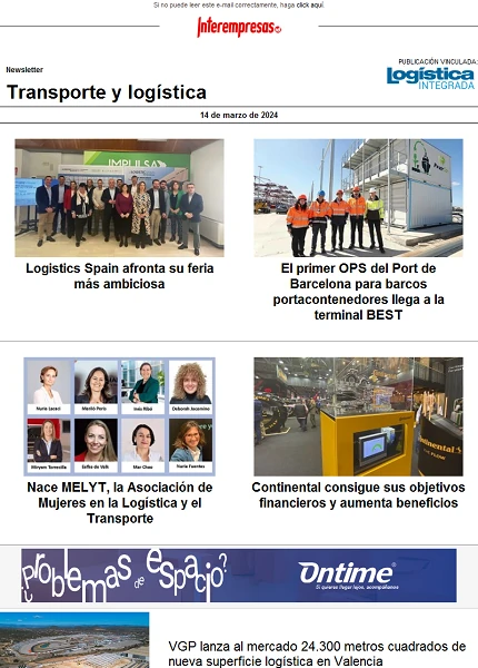 Newsletter Transporte y logística