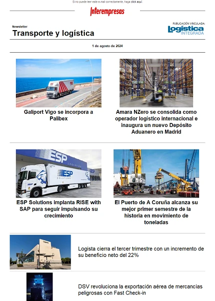 Newsletter Transporte y logística