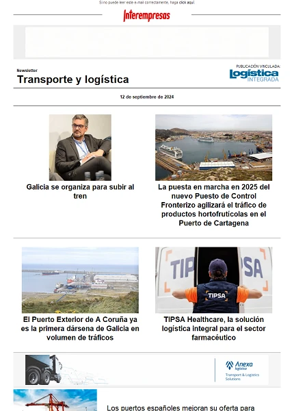 Newsletter Transporte y logística