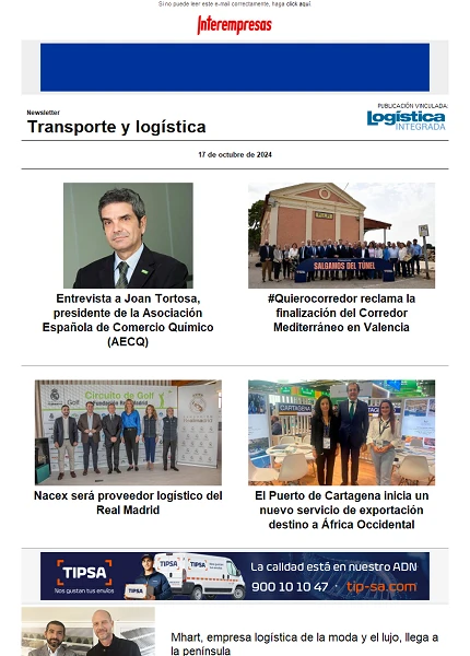 Newsletter Transporte y logística