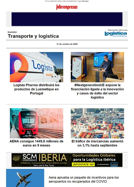 Newsletter Transporte y logística