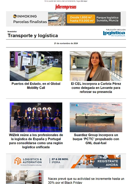 Newsletter Transporte y logística