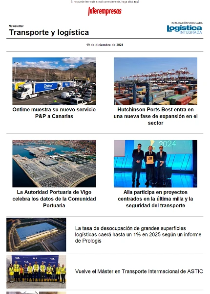 Newsletter Transporte y logística