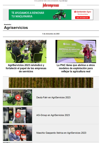 Newsletter Agriservicios