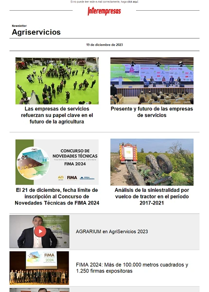 Newsletter Agriservicios