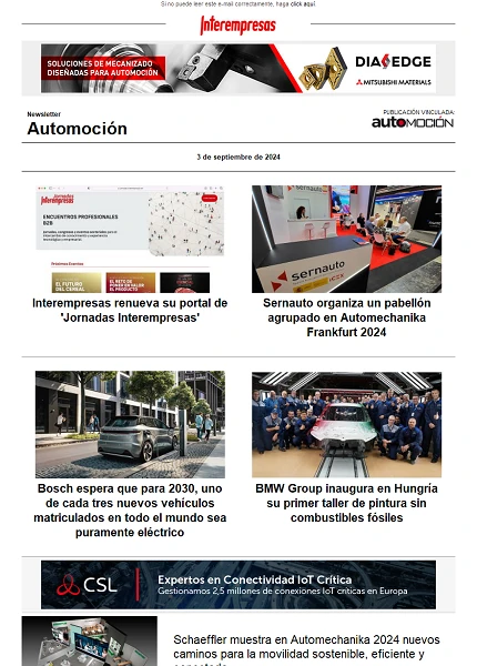 Newsletter Automoción