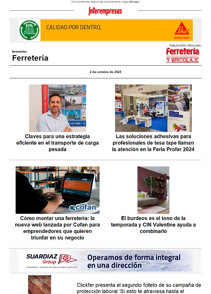 Newsletter Ferretería