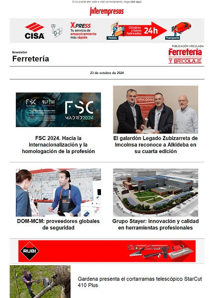 Newsletter Ferretería