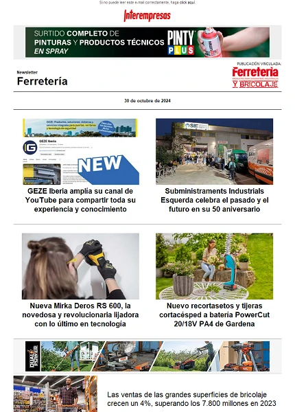 Newsletter Ferretería