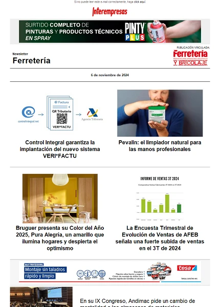 Newsletter Ferretería