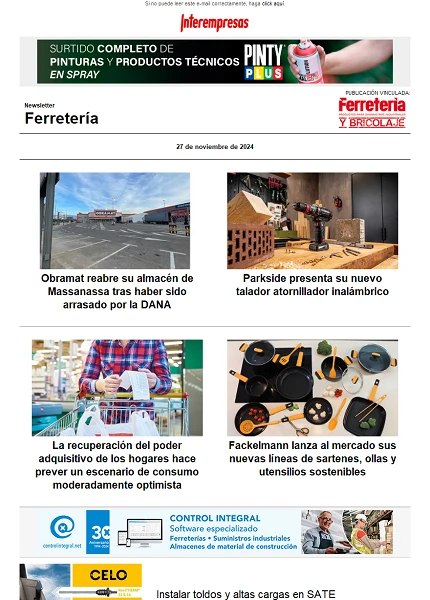 Newsletter Ferretería