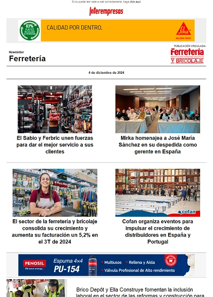 Newsletter Ferretería