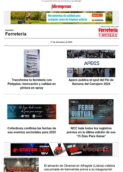 Newsletter Ferretería