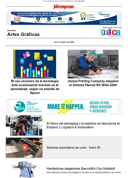 Newsletter Artes Gráficas