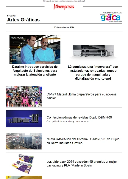 Newsletter Artes Gráficas