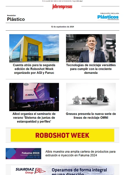 Newsletter Plástico