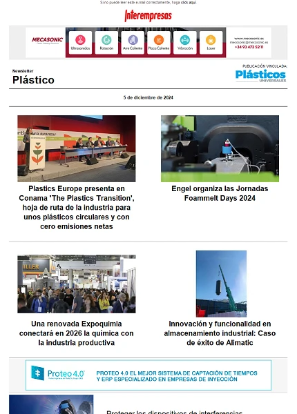 Newsletter Plástico