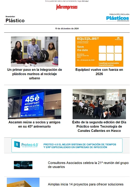 Newsletter Plástico