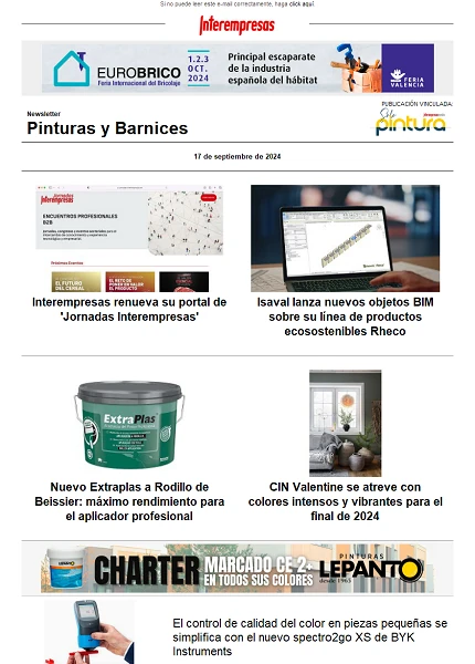 Newsletter Pinturas y Barnices