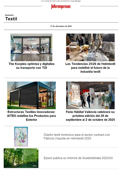 Newsletter Textil