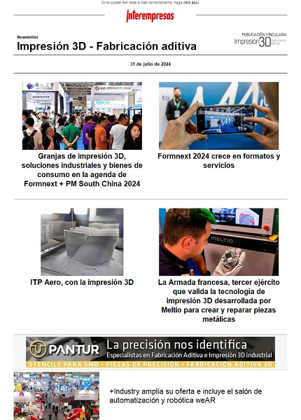 Newsletter Impresión 3D / Fabricación aditiva