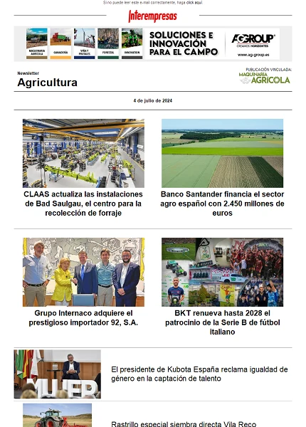 Newsletter Agrícola