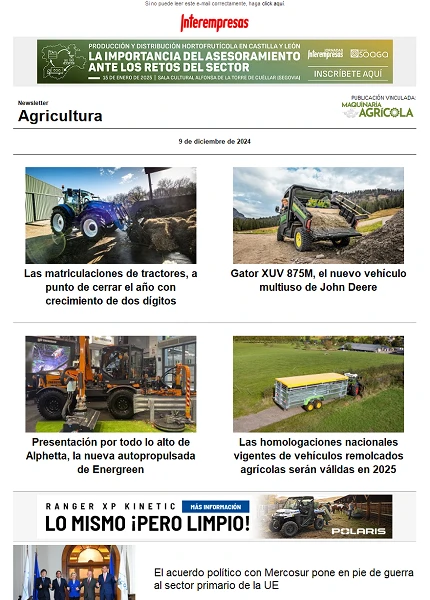 Newsletter Agrícola