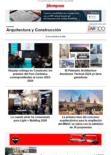 Newsletter Arquitectura y Construcción