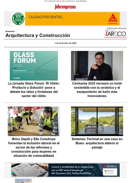 Newsletter Arquitectura y Construcción