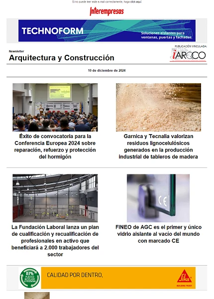 Newsletter Arquitectura y Construcción